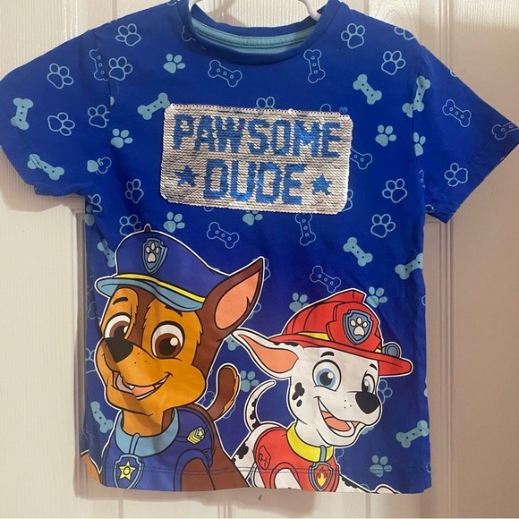 New Paw Patrol Sequin Flip Tee Shirt - Picture 2 of 9